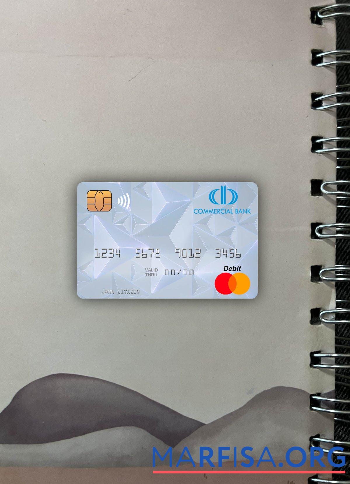 Printable Equatorial Guinea Commerical bank Guinee Equatoriale mastercard photolook front example